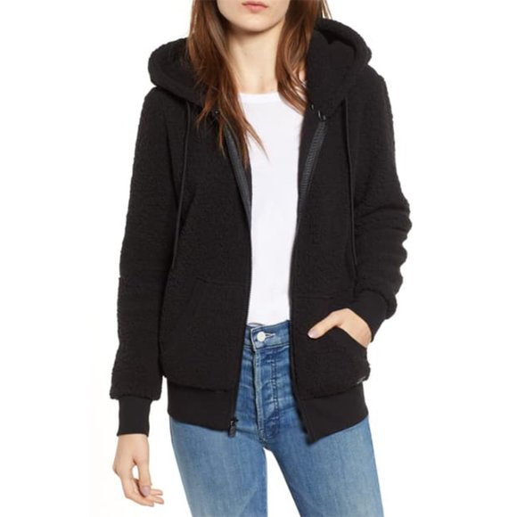 Andrew Marc Jackets & Blazers - NWT Andrew Marc Performance Teddy Fleece Jacket Faux Sherpa Shearling Black L